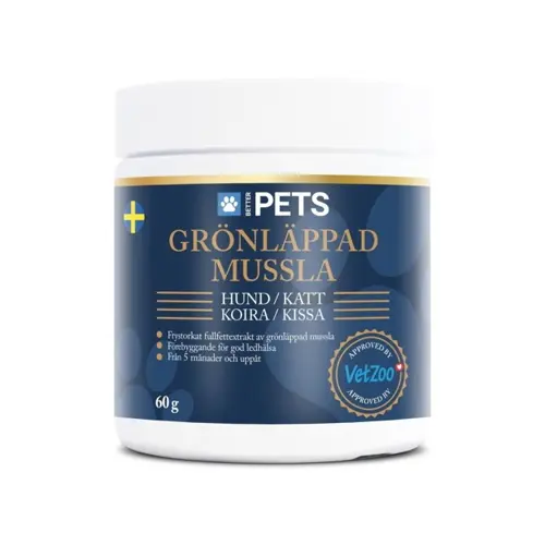 BetterPets gr&ouml;nl&auml;ppad mussla hund