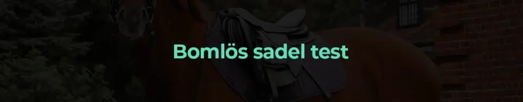 Bomlös sadel test