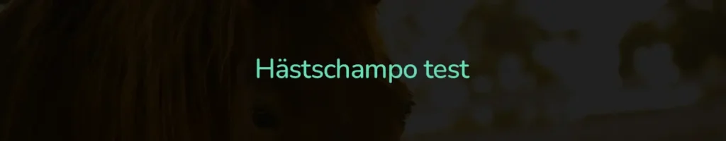 Hästschampo test
