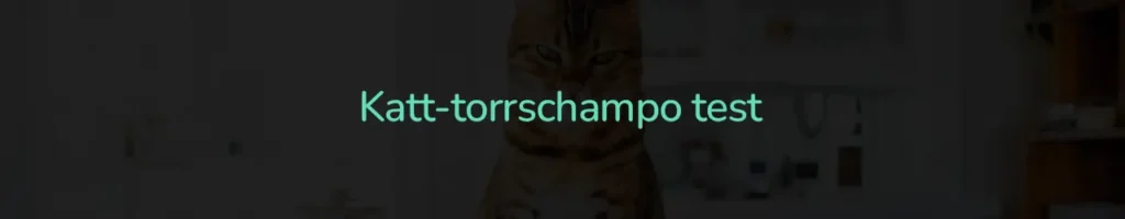 Katt-torrschampo test