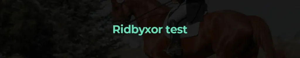 Ridbyxor test